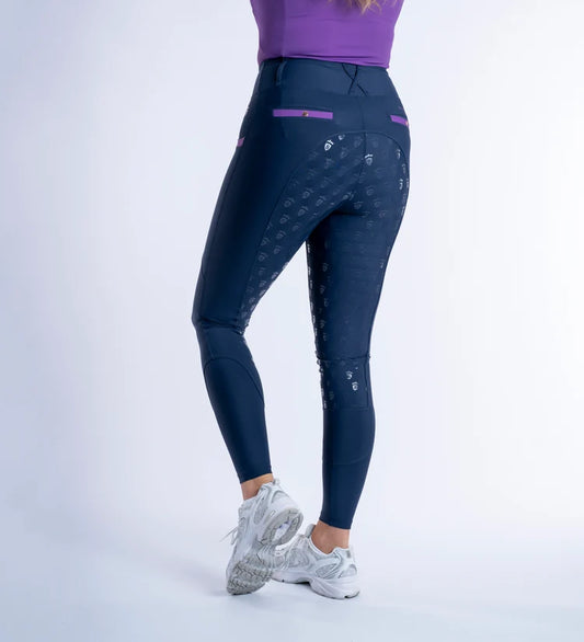 navy/bluebell training tights