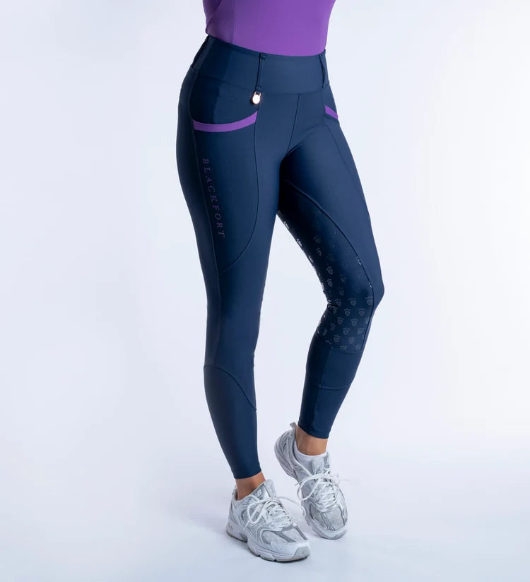 navy/bluebell training tights