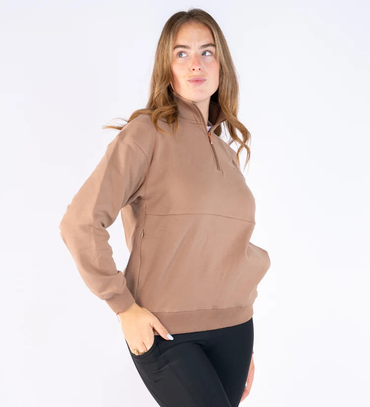 caramel quarter zip