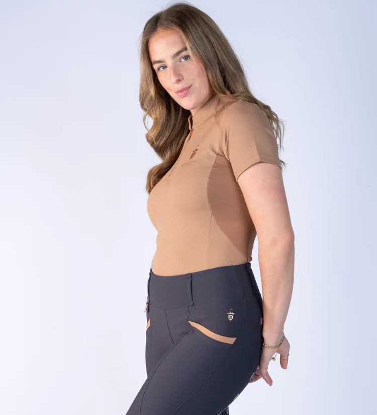 caramel cool mesh base layer short sleeve