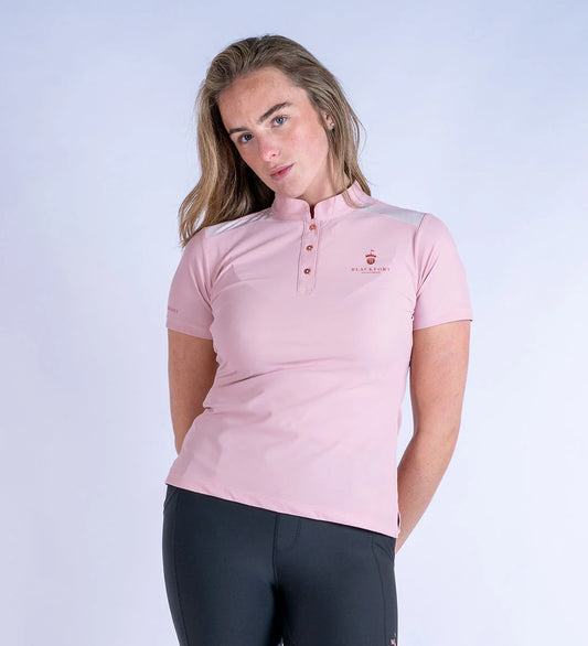 Astrid pink tech polo shirt