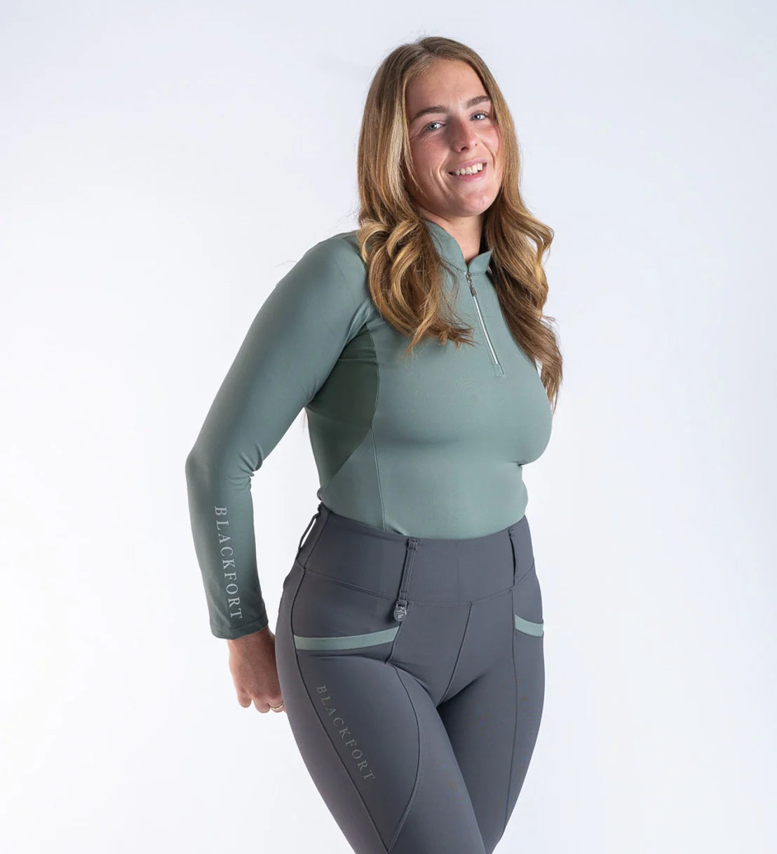 sage and grey training tights