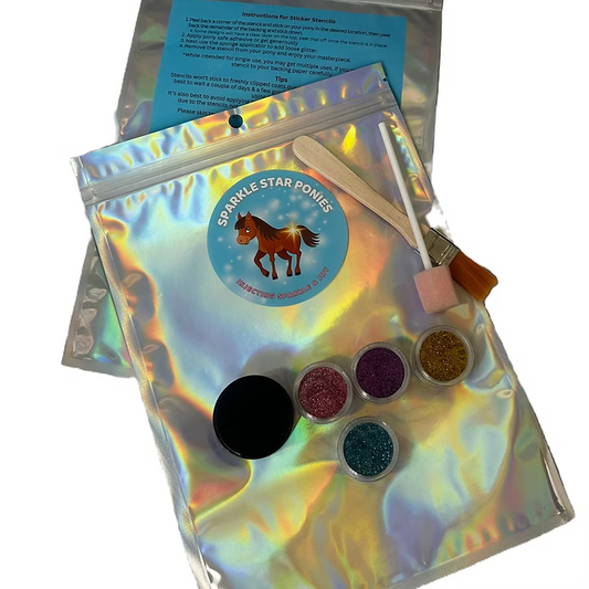 sparkle star pony stencils