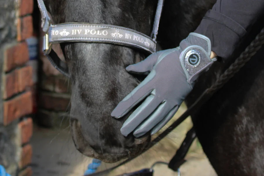 eQUEST X-LITE GREY RIDING GLOVES