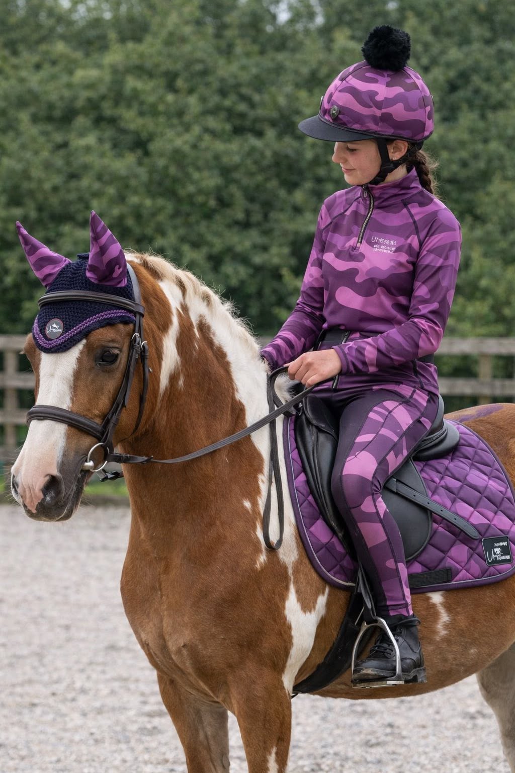 plum camo base layer