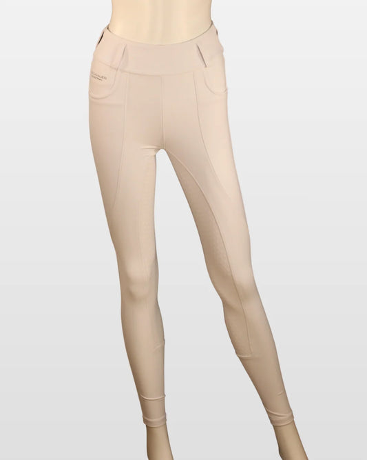 Competition Leggings – White | Full Seat Grip