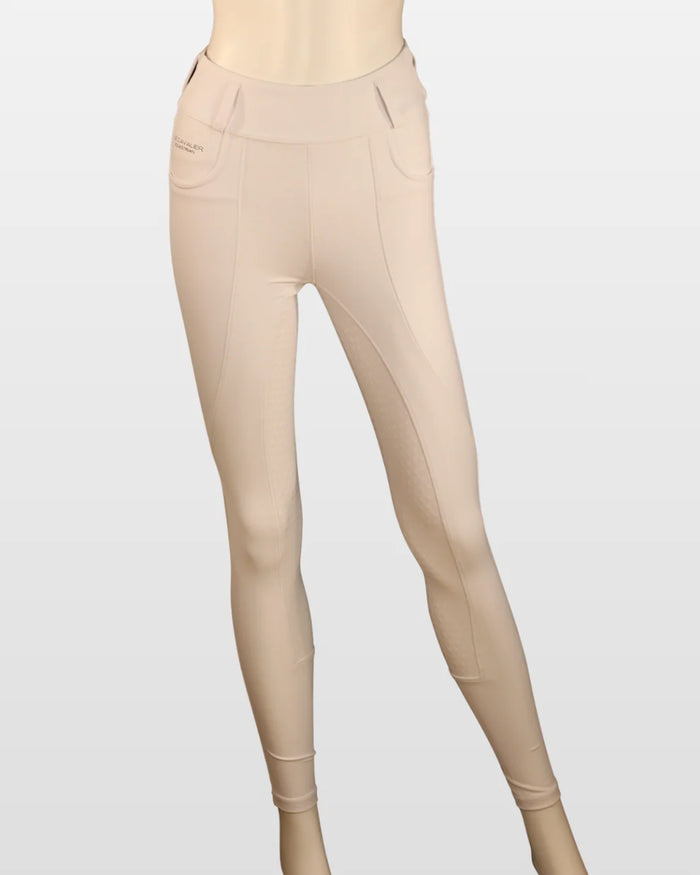 Competition Leggings – White | Full Seat Grip